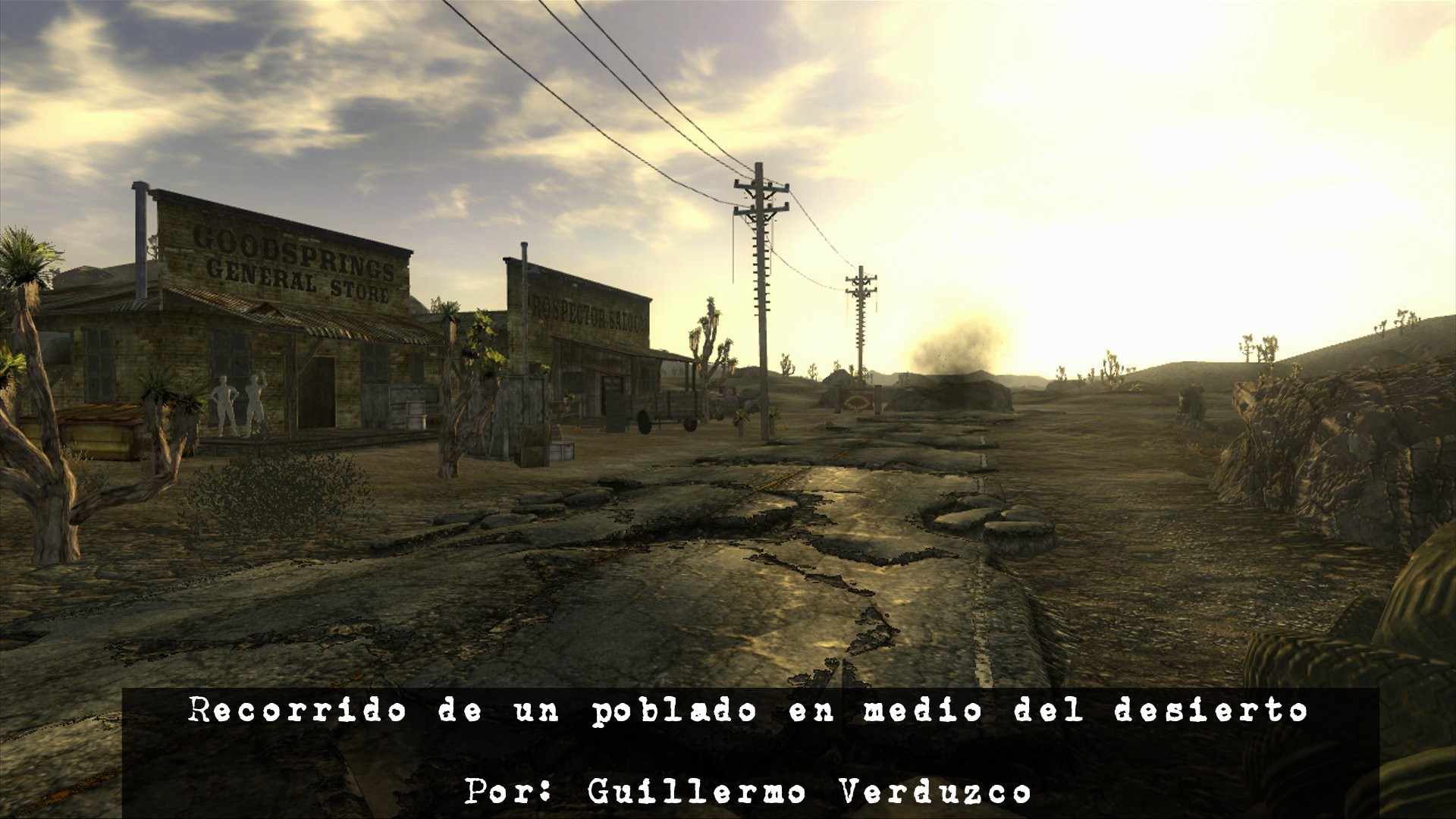 Recorrido de un poblado en medio del desierto